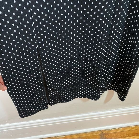 ZARA Black and White Polka Dot Knit Wool Blend Mini Dress | Zara - Picture 6 of 11